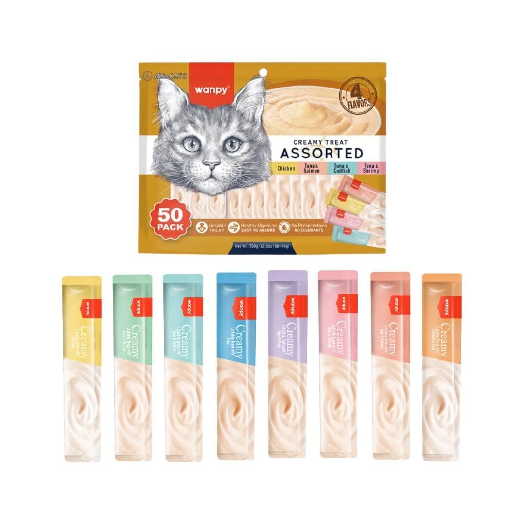 Wanpy Lickable Treat Mix Assorted for Cat 14g * 50 pcs