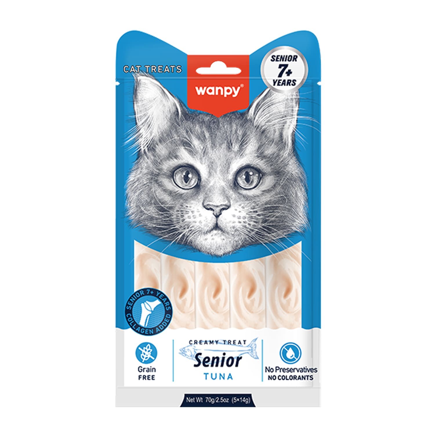 Wanpy Creamy Treat for Senior 7+ (Tuna) 70gr **12PCS**