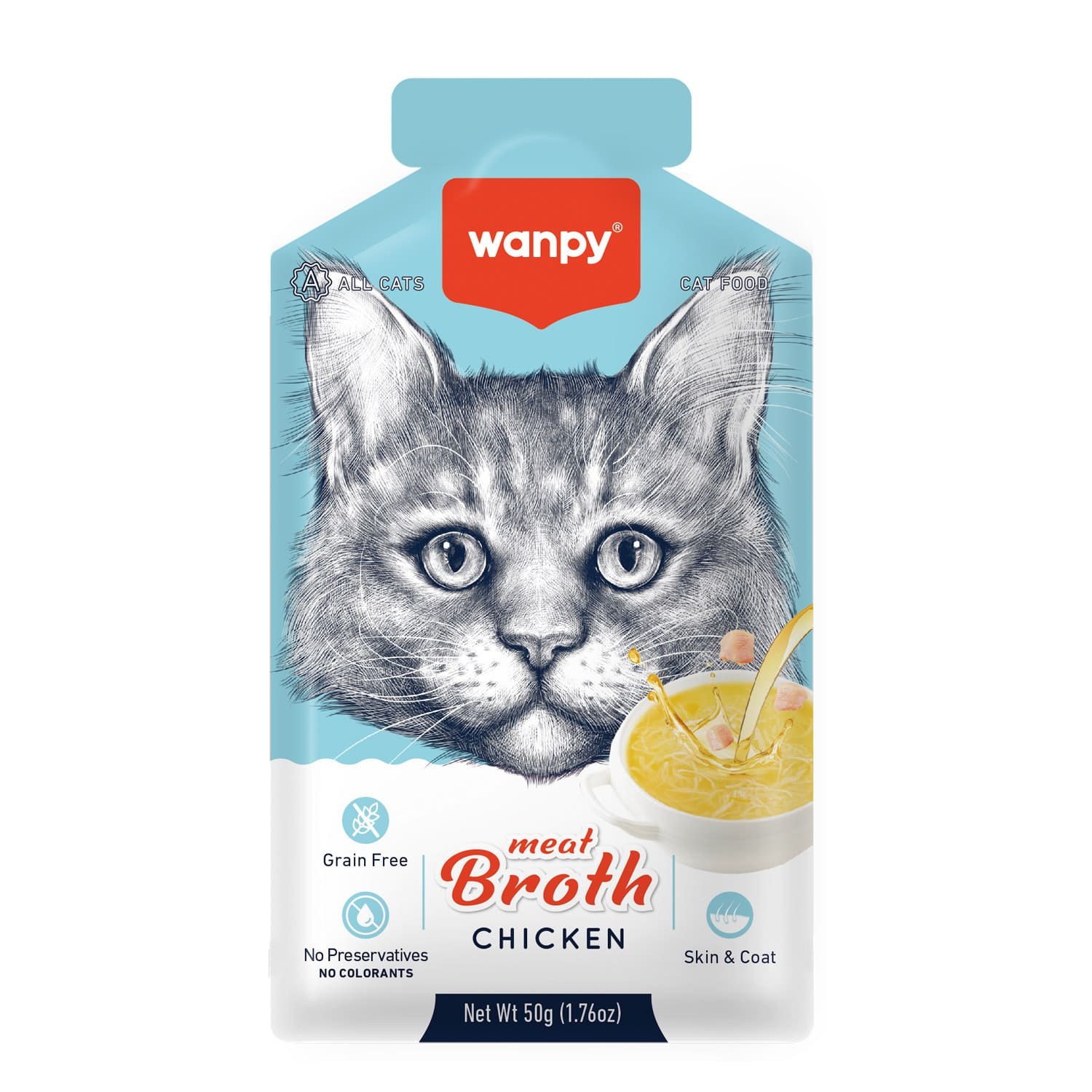 Wanpy Meat Broths Chicken for Cat 50g