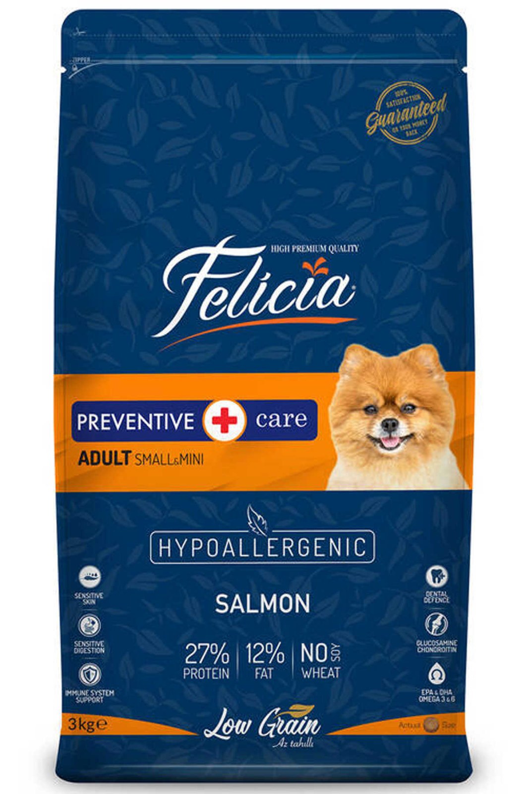 Felicia Low Grain Adult Small-Mini Salmon Dog Food 3 kg