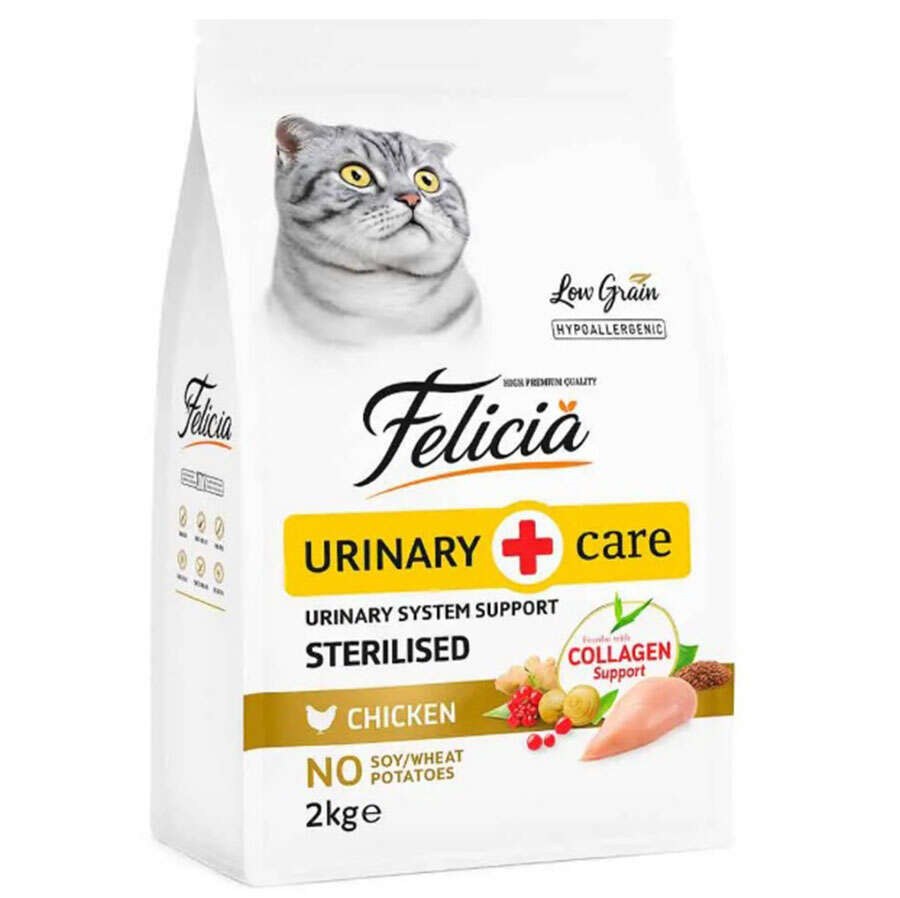 Felicia Low Grain Sterilised Cat Food with Chicken 2 kg