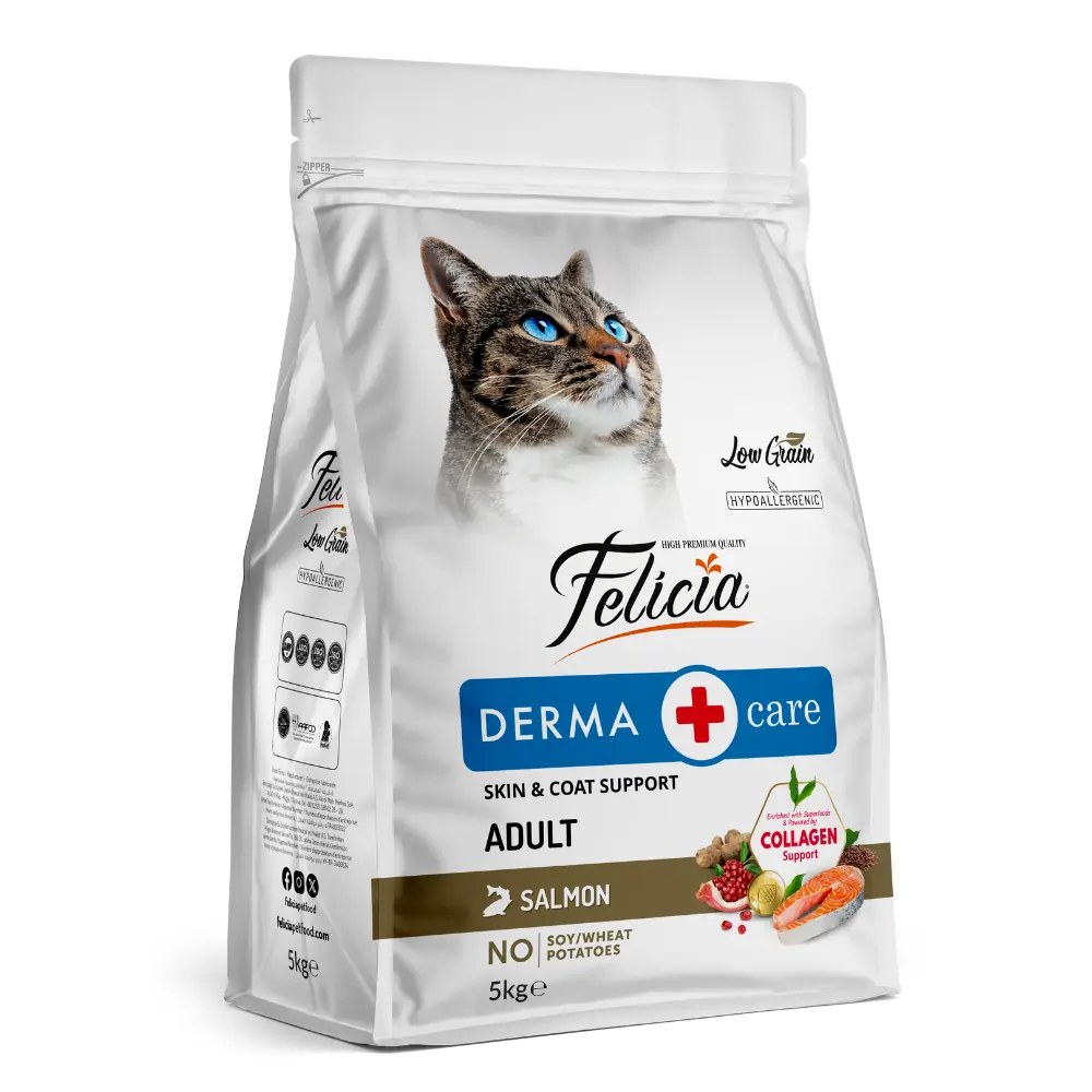 Felicia Low Grain Adult Cat Food with Salmon 5 kg