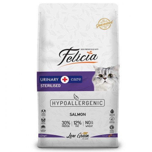 Felicia Low Grain Sterilised Salmon Cat Food 12 kg