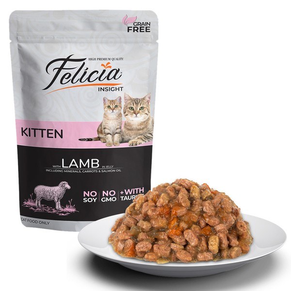 Felicia Kitten Wet Cat Food with Lamb in Jelly 85 g