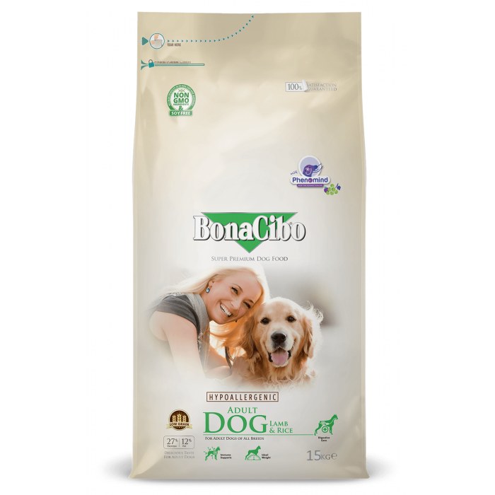 Bonacibo Superpremium Adult Dog Lamb & Rice, корм для взрослых собак, 15 кг