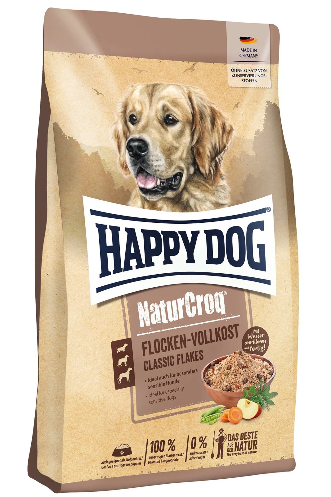 Happy Dog NaturCroq Flocken Vollkost — корм для собак