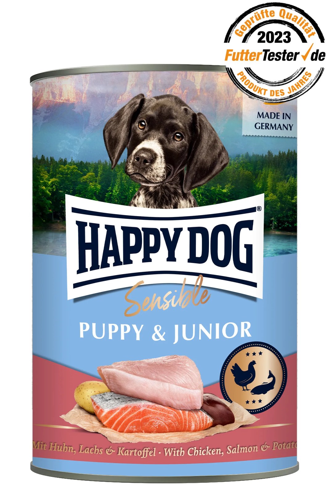 Happy Dog Sensible Pure Puppy влажный корм с лососем для щенков 400 г
