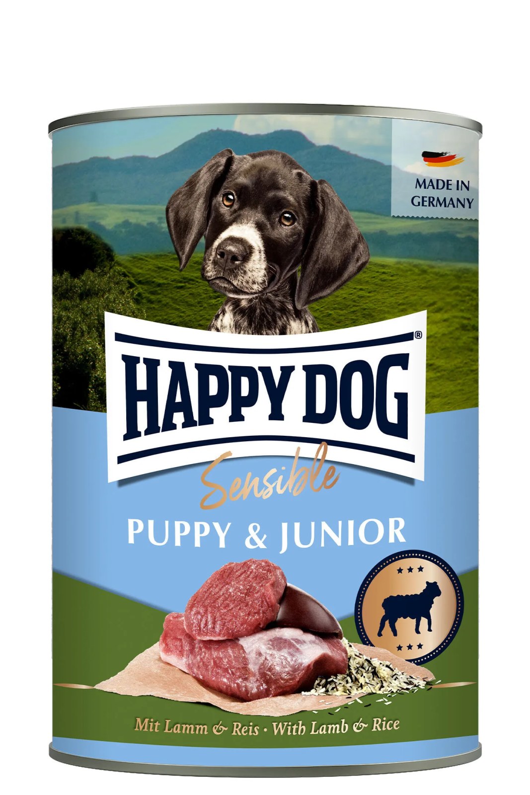 Happy Dog Sensible Pure Puppy — влажный корм с ягнёнком для щенков, 400 г