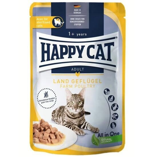 Happy Cat Land Geflügel Poultry Wet Cat Food 85 g