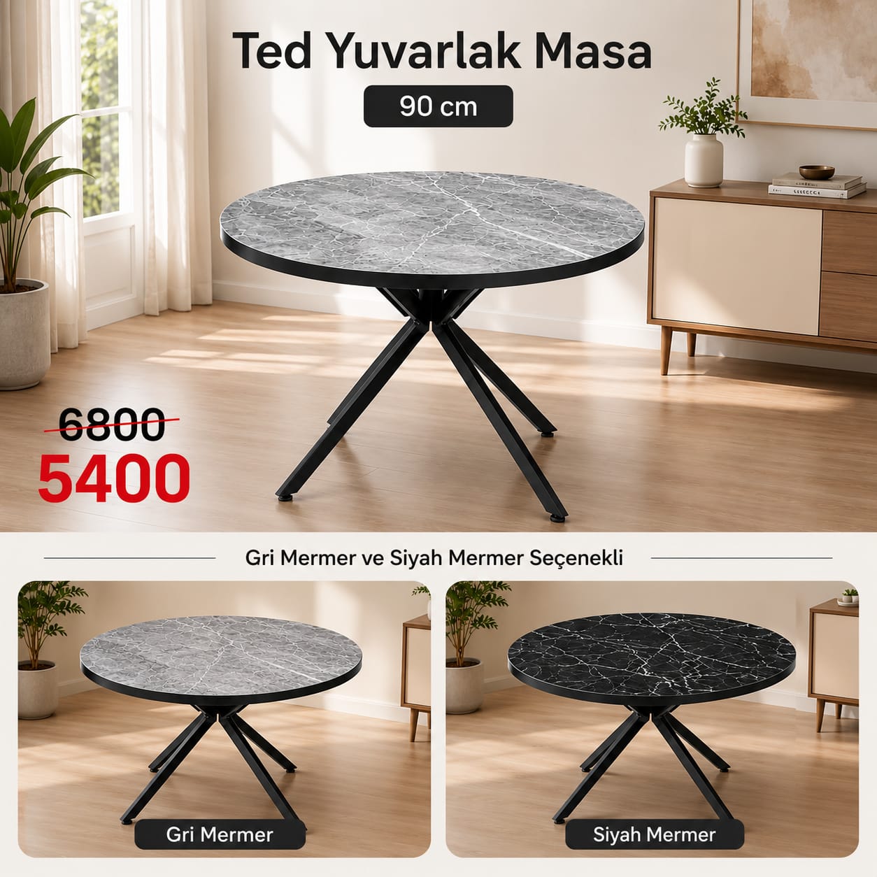Ted Round Table 90 cm
