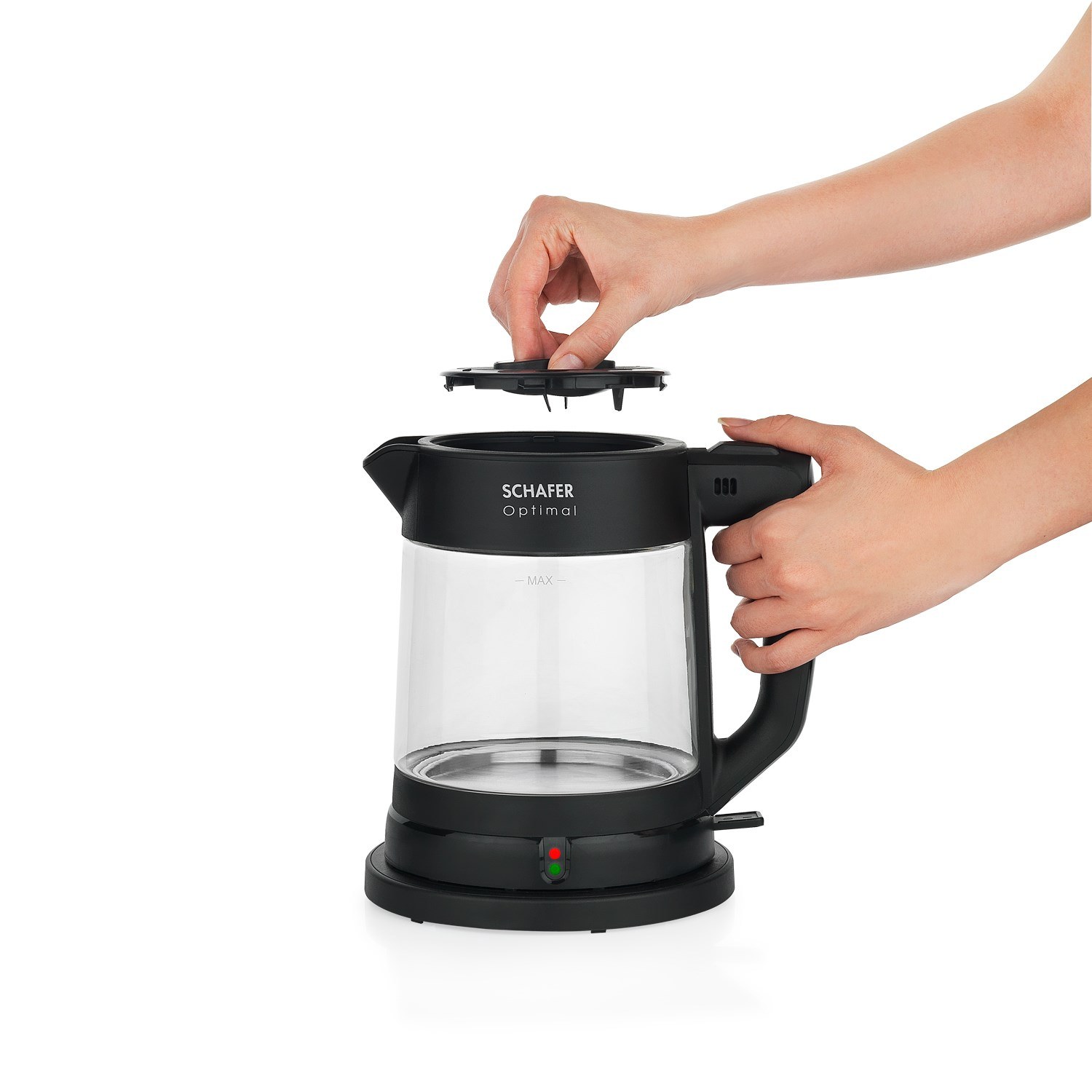 Schafer Optimal Electric Glass Tea Maker, Black