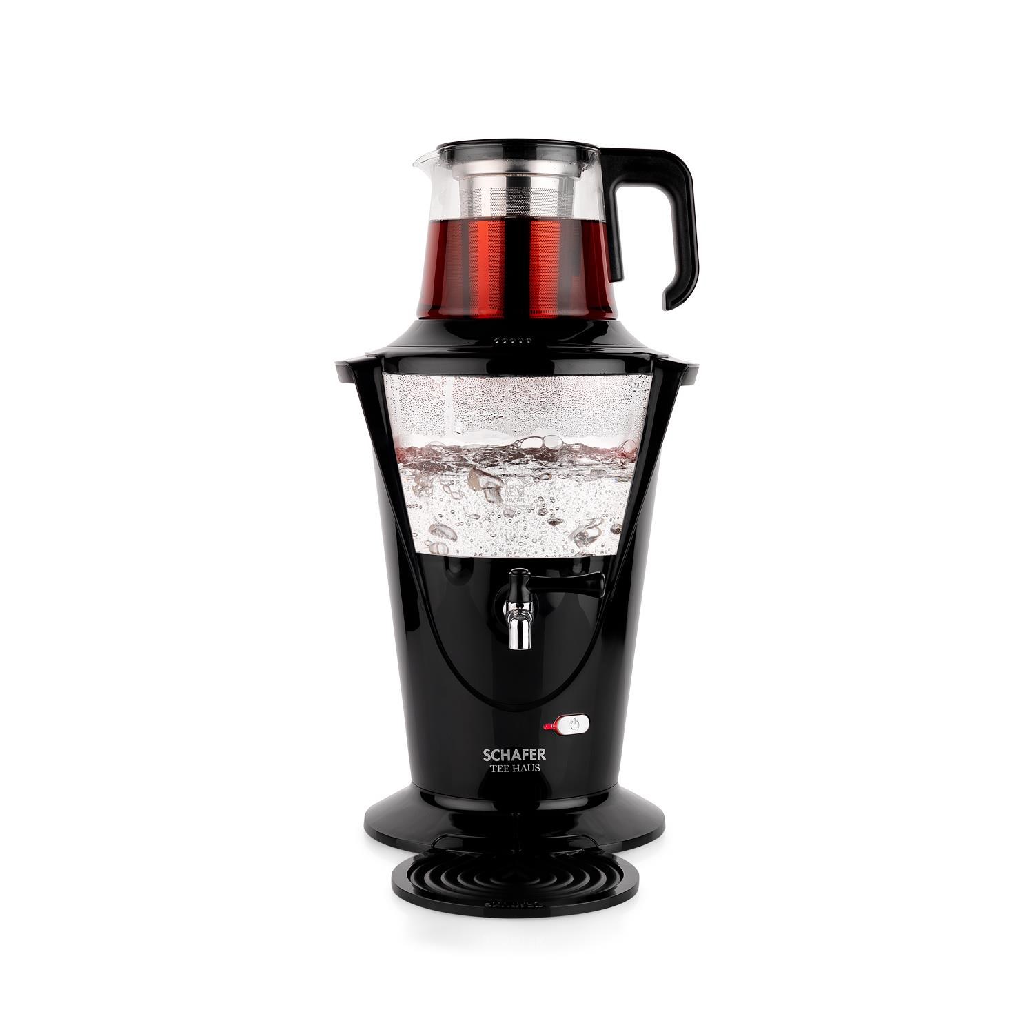 Schafer Tee Haus Electric Glass Samovar, Black