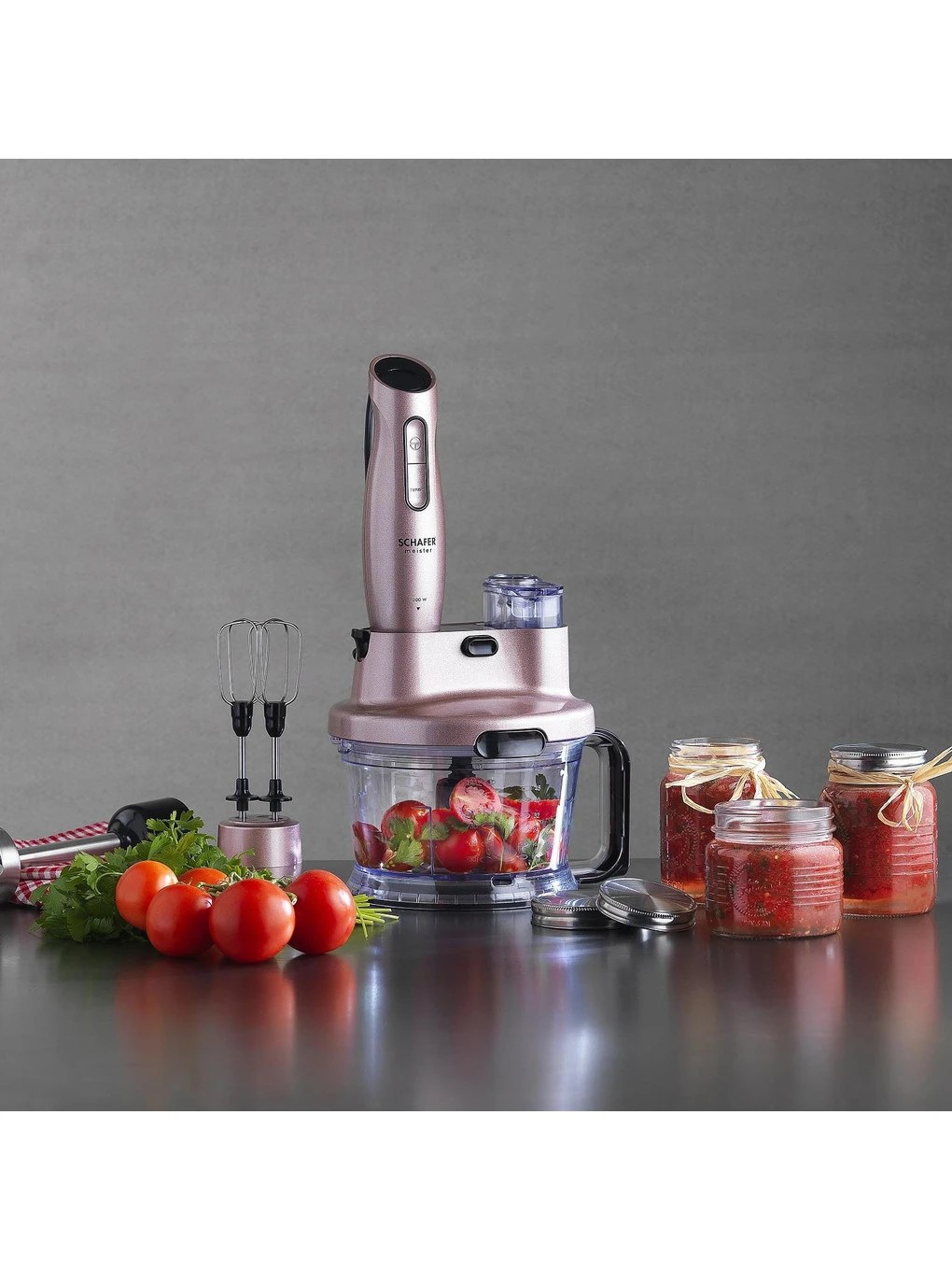 Schafer Meister Multi Blender Set, 17-Piece, Rosegold