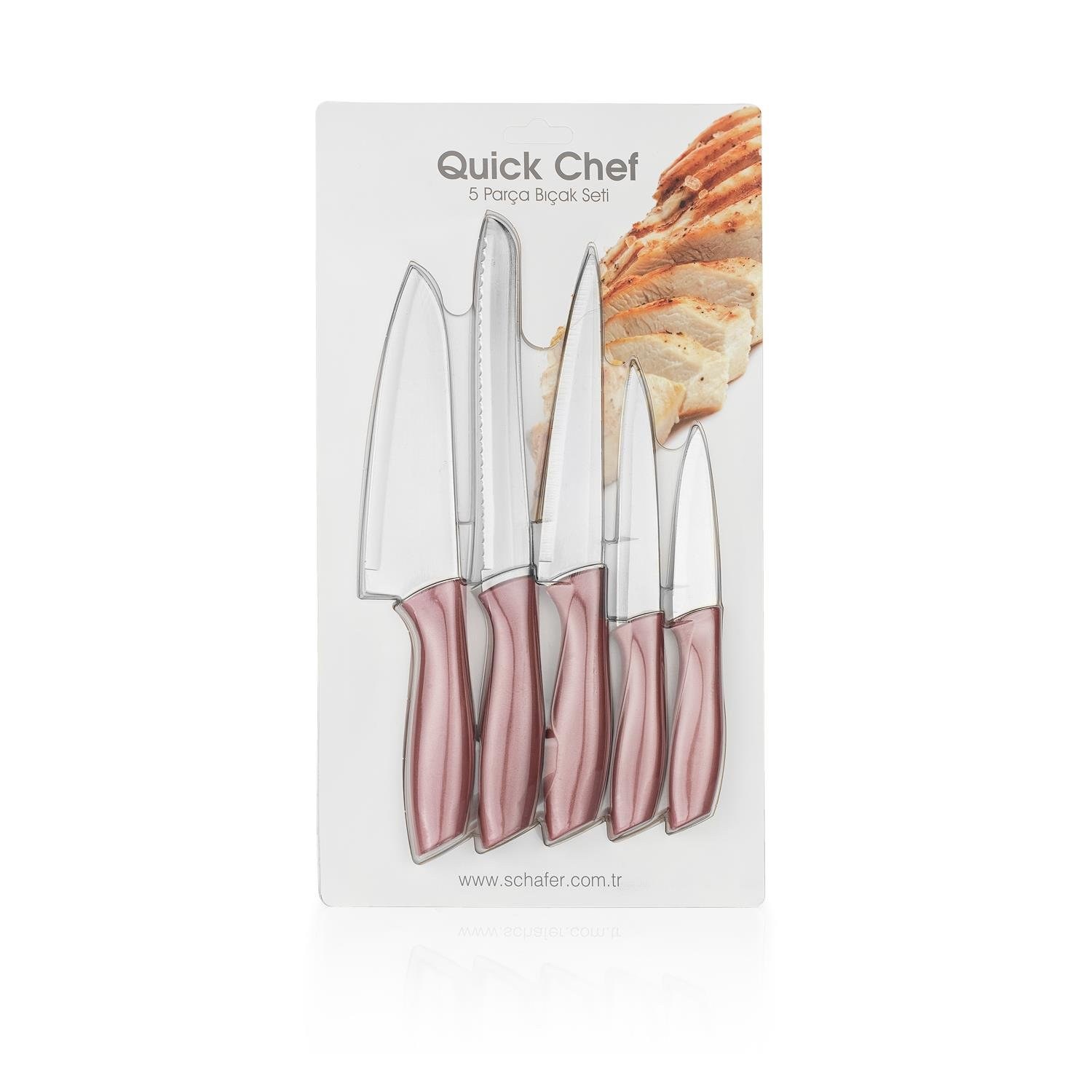 Schafer Quick Chef 5 Parça Bıçak Seti Rosegold