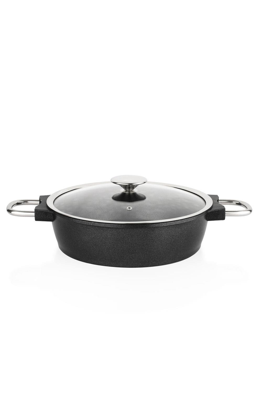 Schafer Black Mirror Cast Aluminium Cookware Set, 7 Pieces, Black