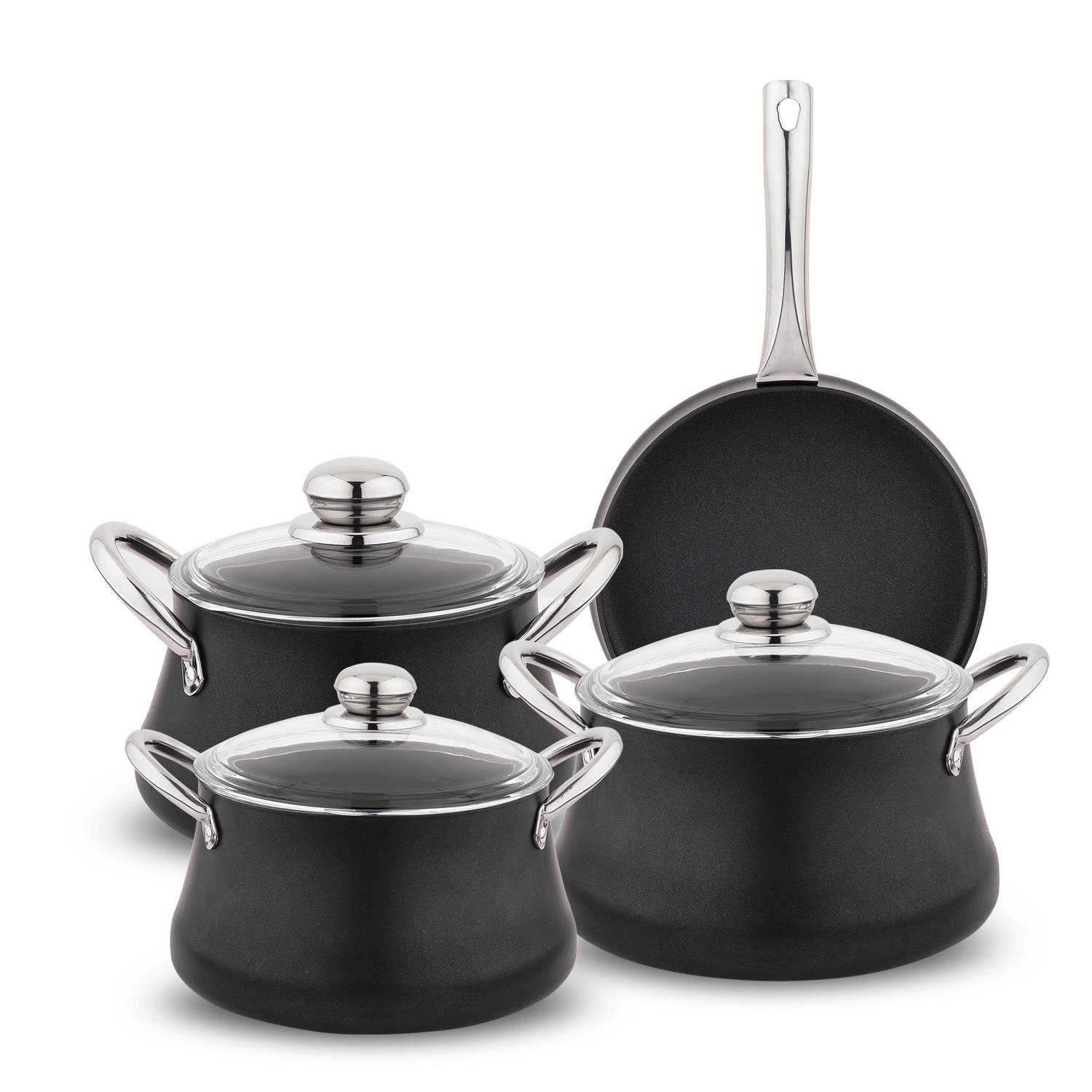 Schafer Ottawa 7-Piece Cookware Set, Black
