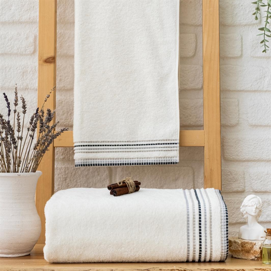 Schafer Home Rosy 50x90 cm Cream Jacquard Towel