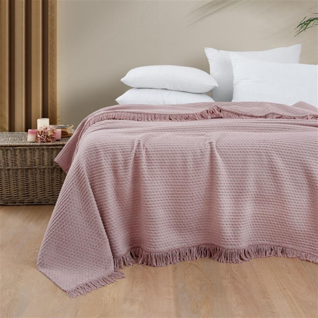 Schafer Royal Çift Kişilik Battaniye 200x220 cm Pudra