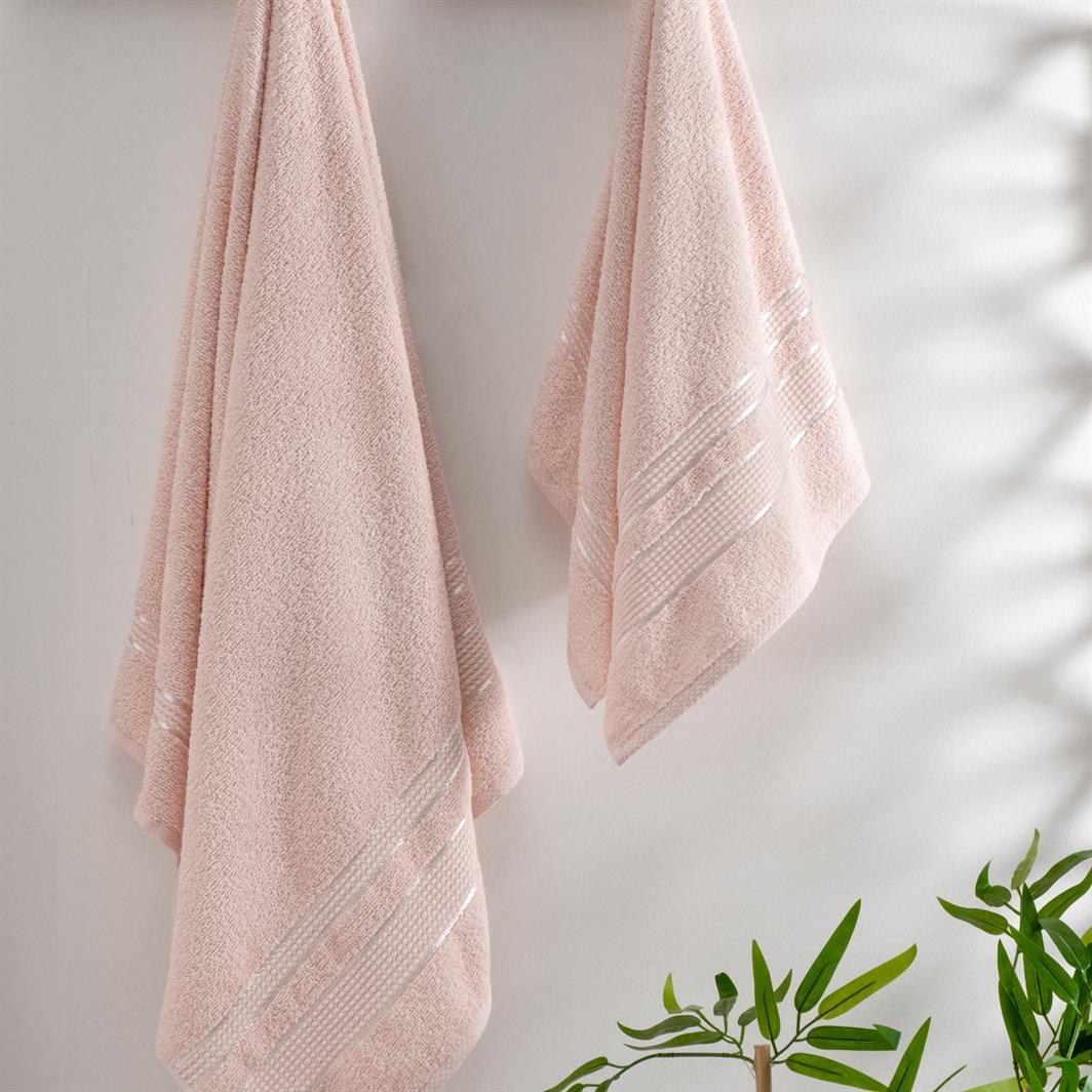 Schafer Lena 2-Piece Pink Bath Towel Set