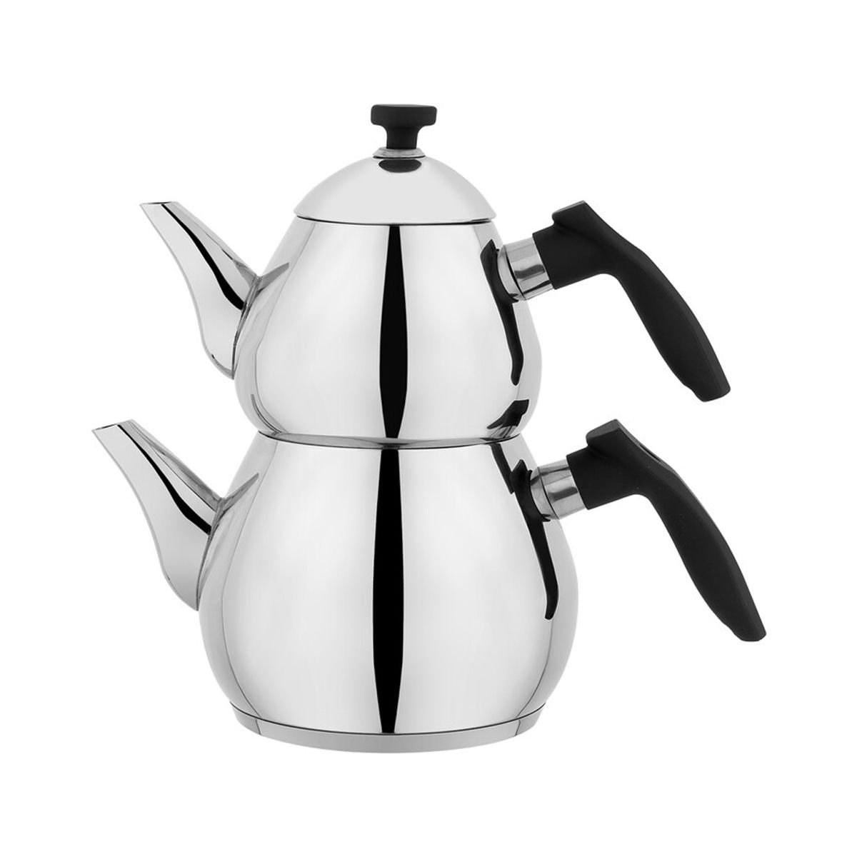 Schafer Tea Chef Medium 4-Piece Black Steel Teapot Set
