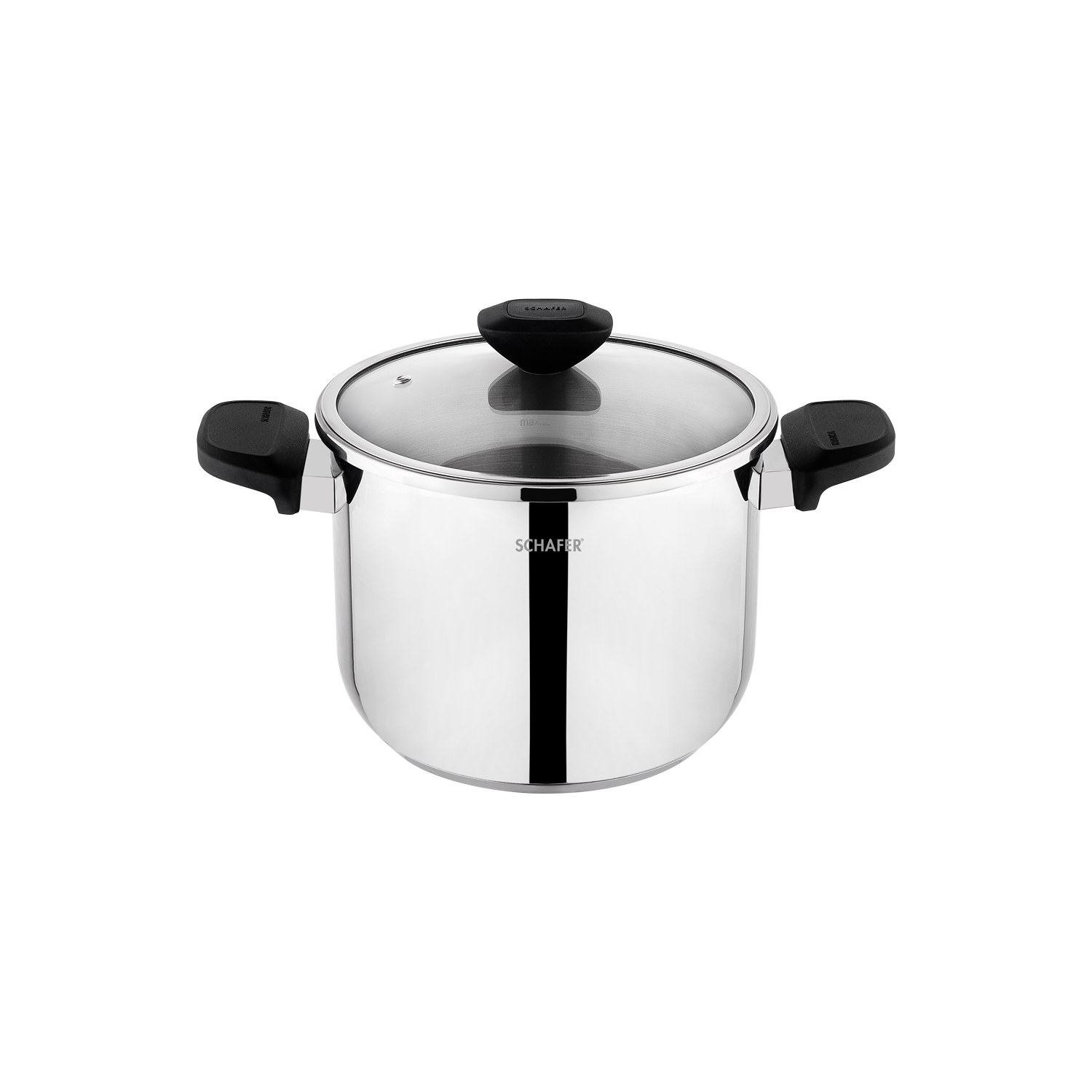 Schafer 1S5710-27002-SIY01 4-Piece Pressure Cooker Set 4+6.5 L, Black/Grey