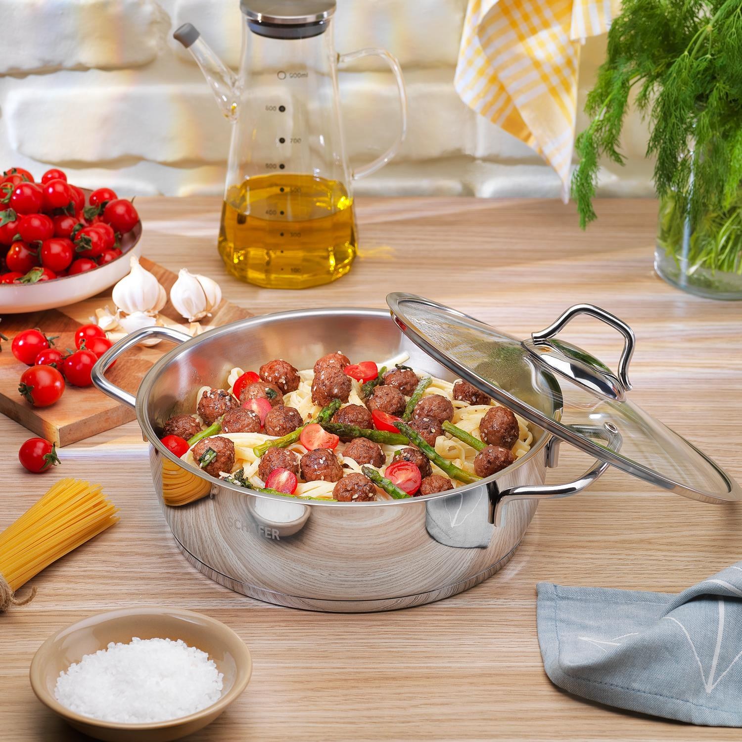 Schafer Held Shallow Pot 24 cm, 2 Pieces, Inox