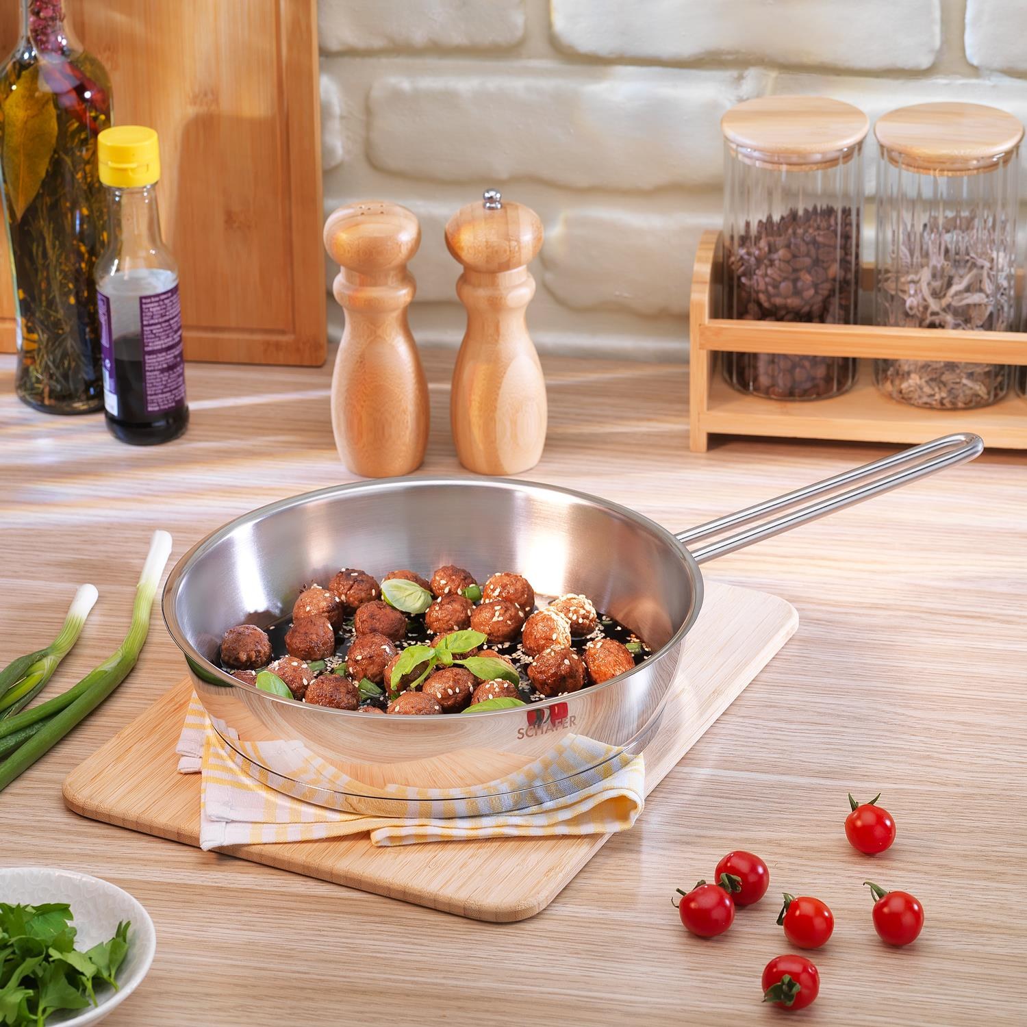 Schafer Held Steel Pan 24 cm, 1 Piece, Inox