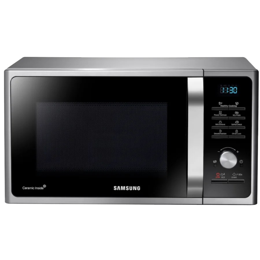 Samsung MS28F303TAS, соло микроволновая печь 28 л, 1000 Вт, серебристая