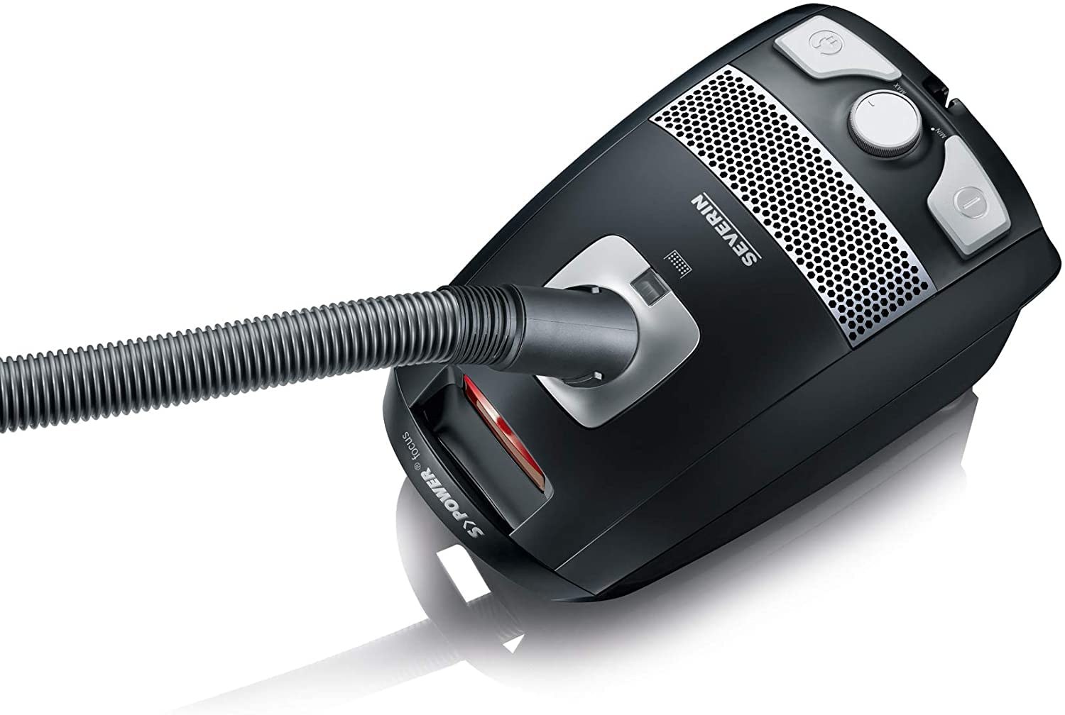 Severin S’POWER Focus BC 7044 Torbalı Elektrikli Süpürge 700 W Gece Siyahı-Lâl Kırmızı