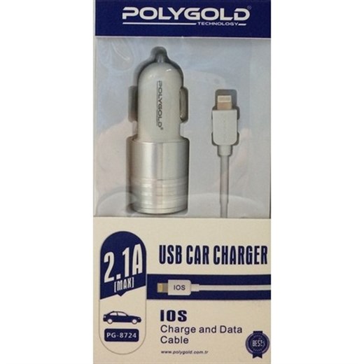 PG-8724 Araç Şarj Cihazı + Apple Kablo