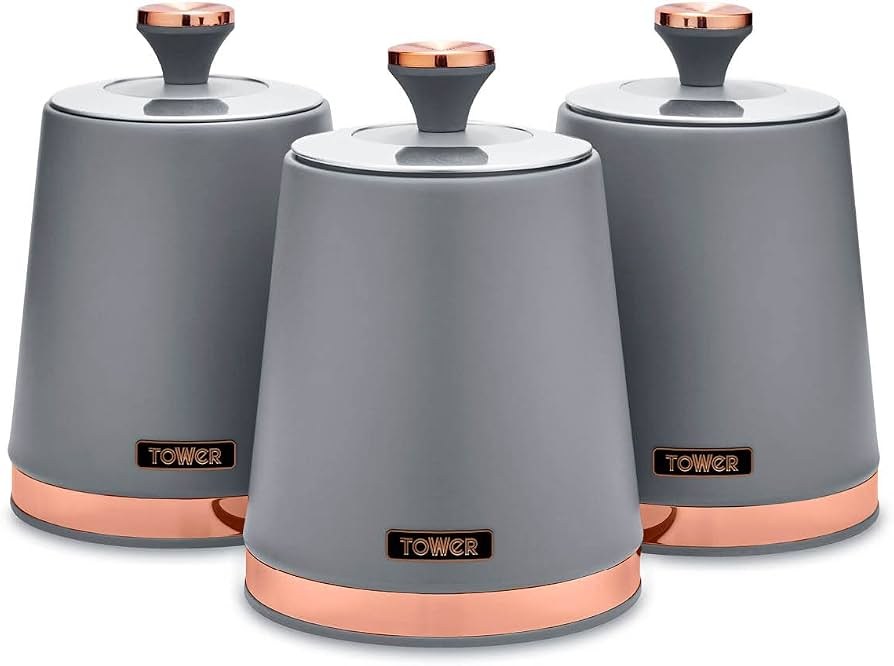 Tower Cavaletto T826131GRY 3'lü Saklama Kabı Seti 1,3 L Gri