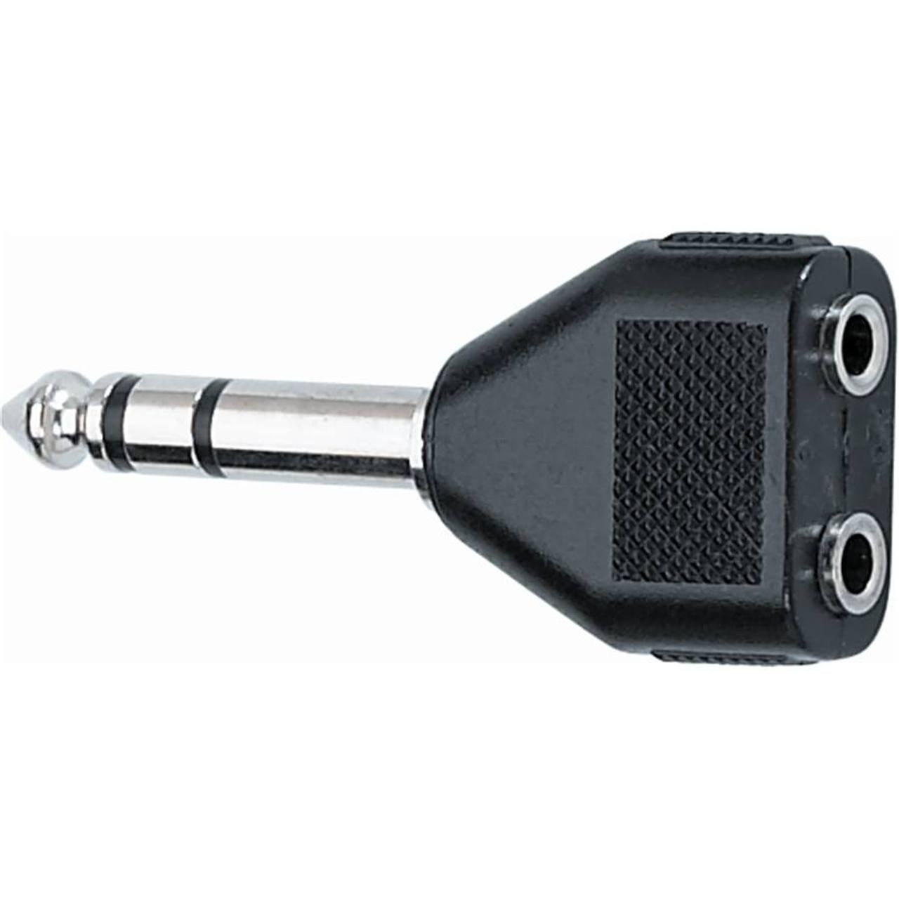 Quik Lok AD/23 Stereo 6.3 mm to Dual Stereo 3.5 mm Female Adapter