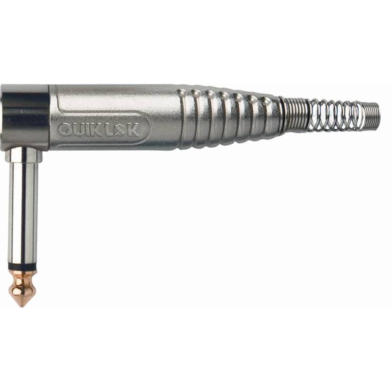 Quik Lok G/225 Mono 6,3 mm Açılı Metal Jak Fişi