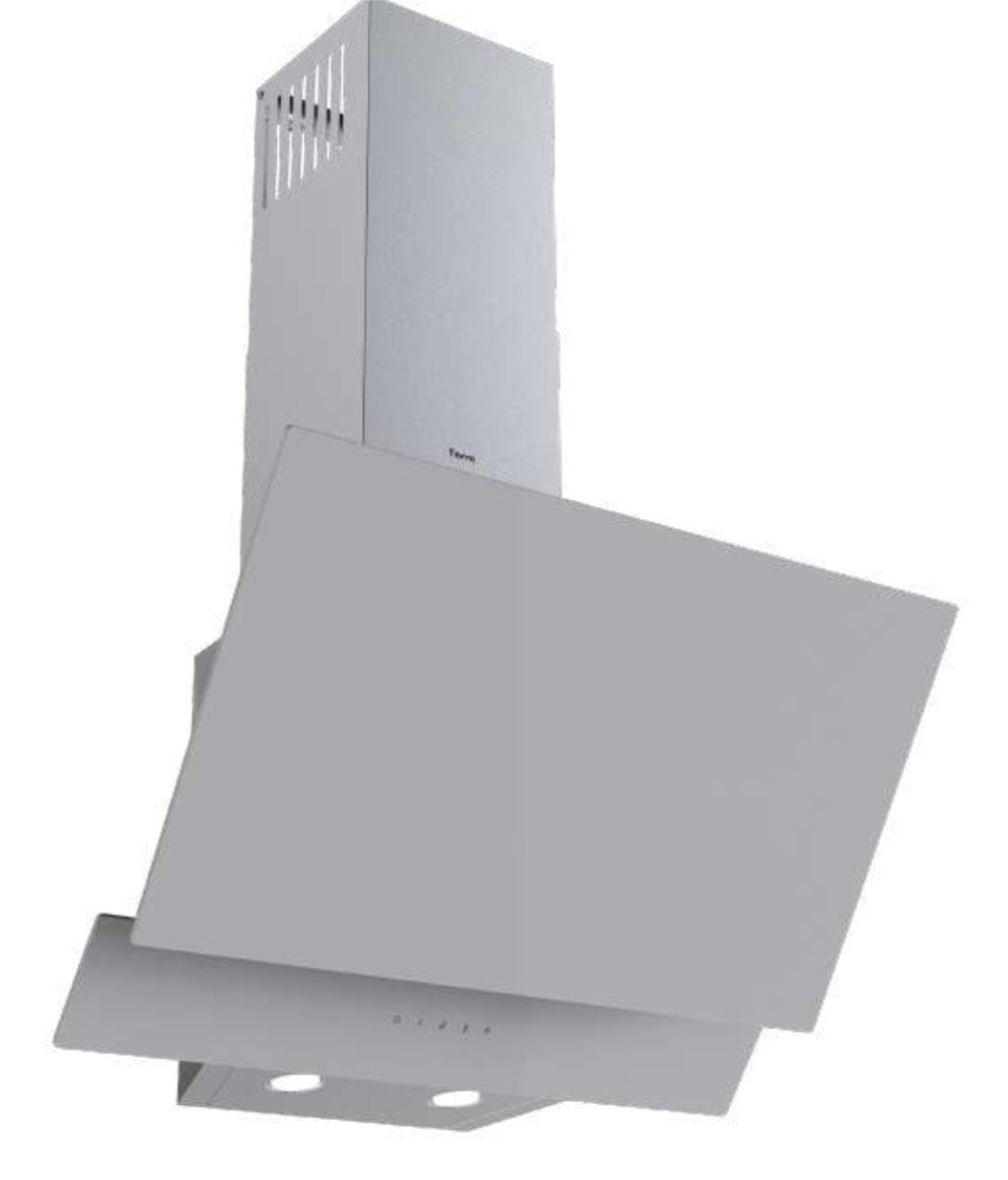 Ferre Deco Glass 60-DG-GREY-TC 60 cm Gri Çift Camlı Davlumbaz