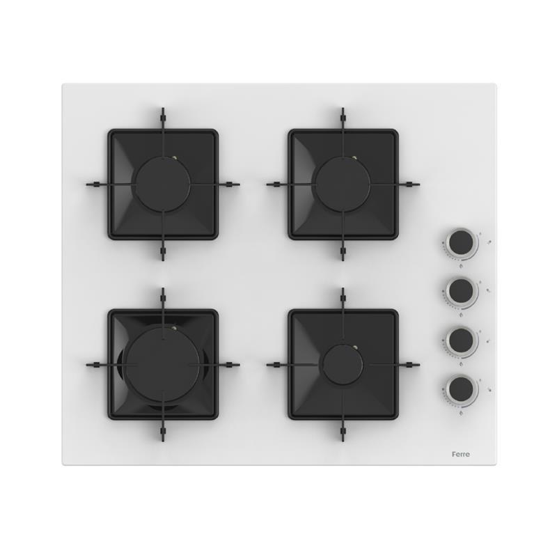 Ferre RC 206/W Ankastre Ocak 60 cm Beyaz Cam