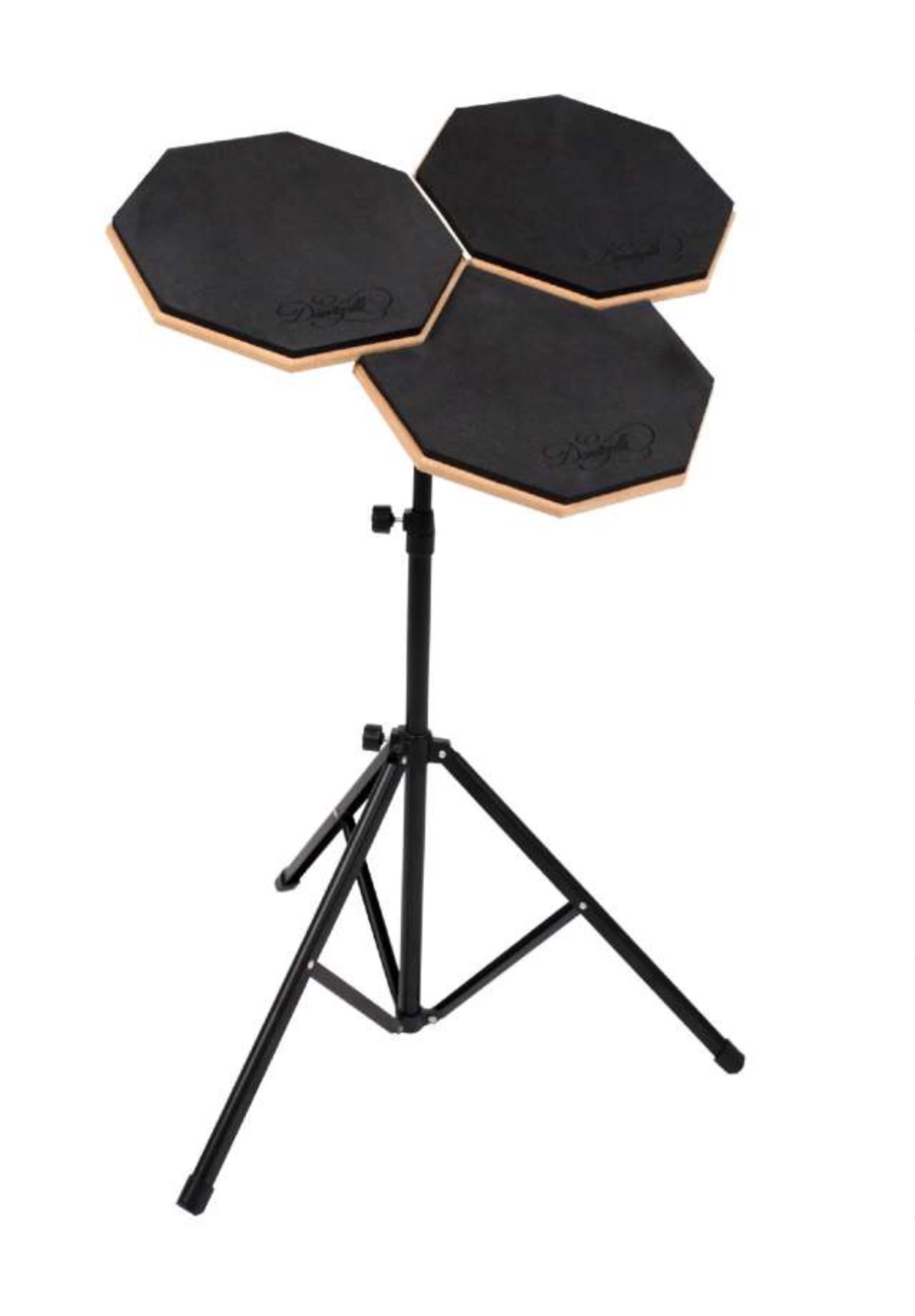 Donizetti Triple Practice Pad Drum Set with Stand and Sticks