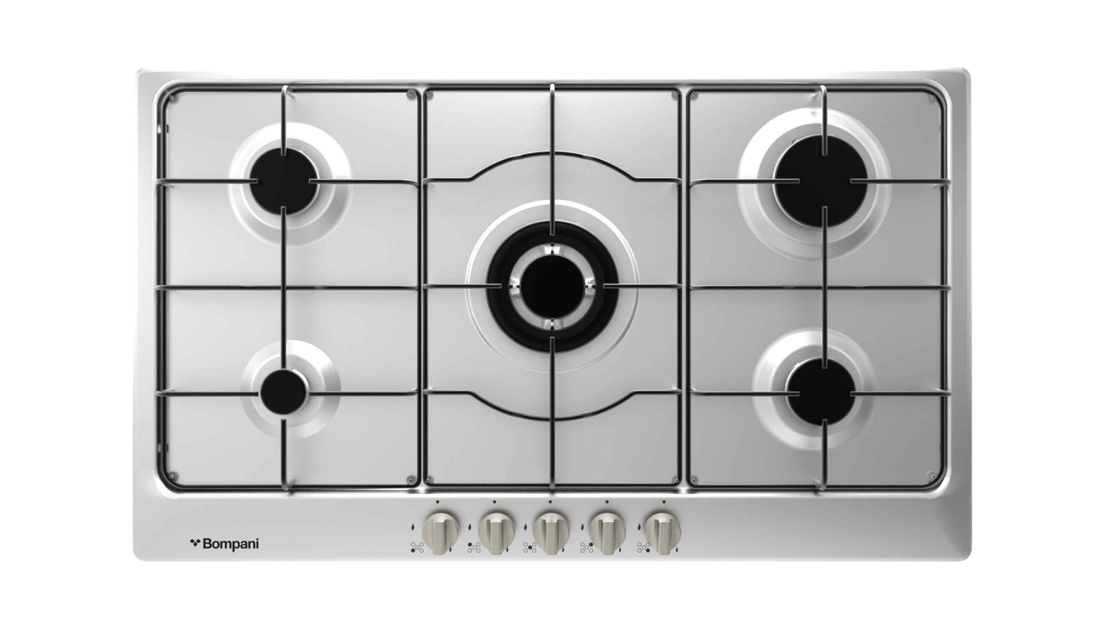 Bompani BO 293 MB Italia, газовая варочная панель Inox 90 см, 5 конфорок