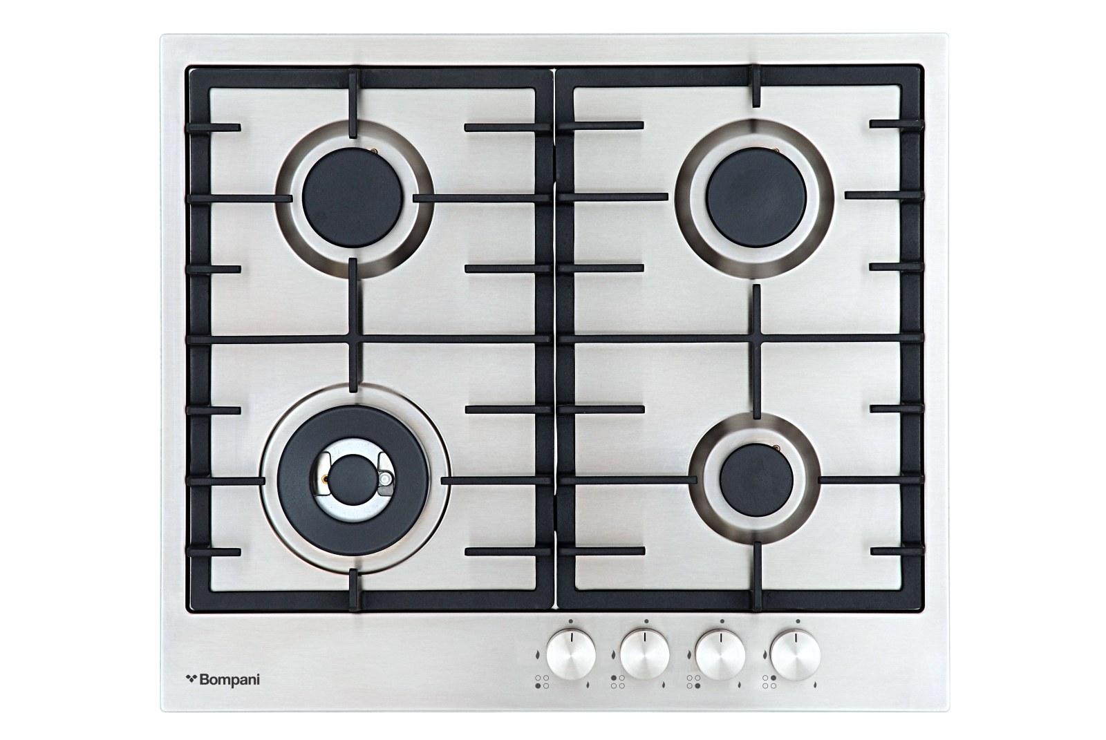 Bompani BO 213 NB Skyline Filo, газовая варочная панель, 60 см, Inox, 4 конфорки