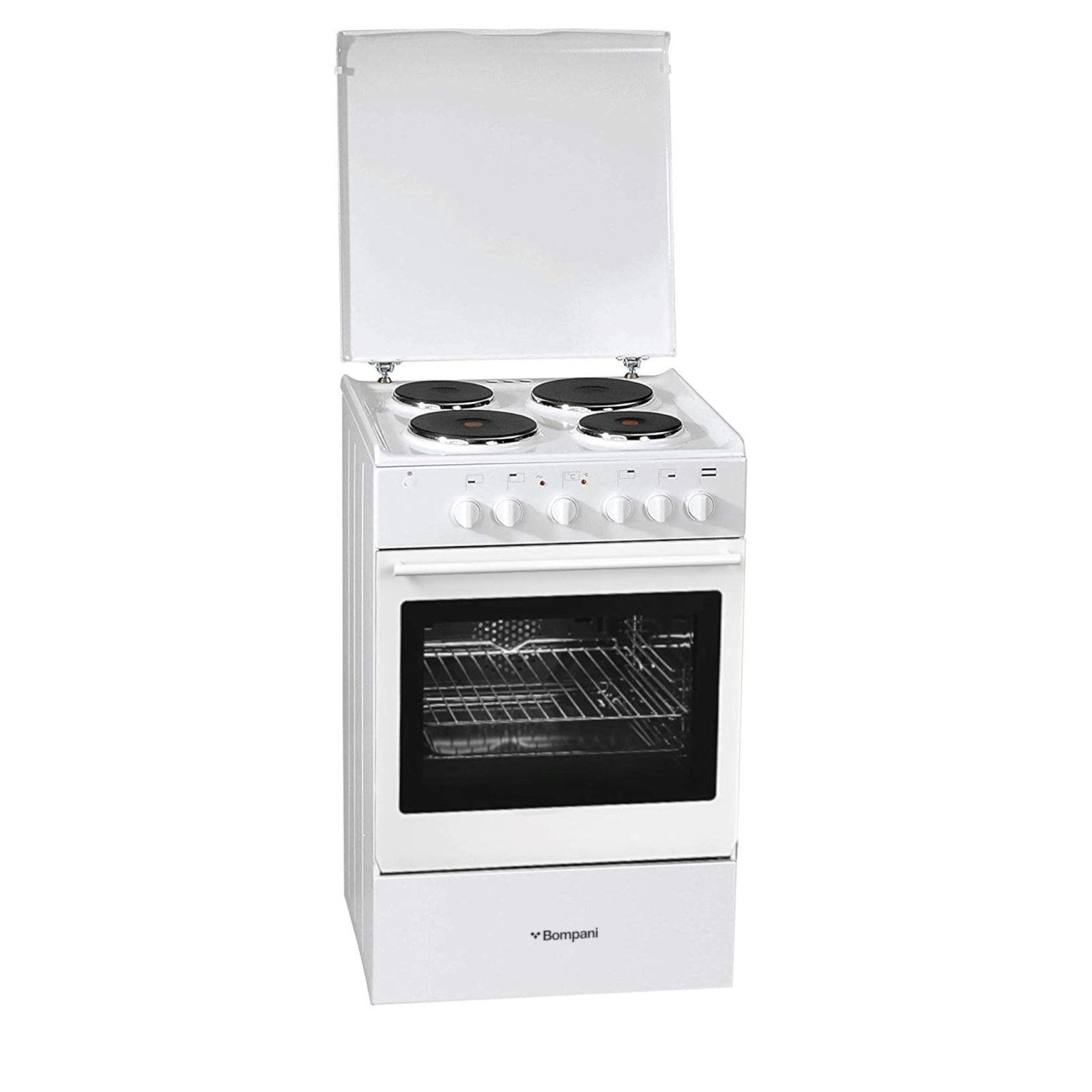 Bompani BO 750 DD Diva Series, белая электрическая плита 55 см