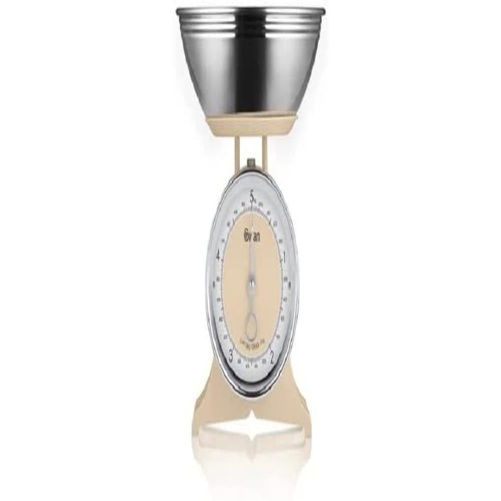 Swan SWKA1062 Retro Mechanical Kitchen Scale, 8 kg, Cream