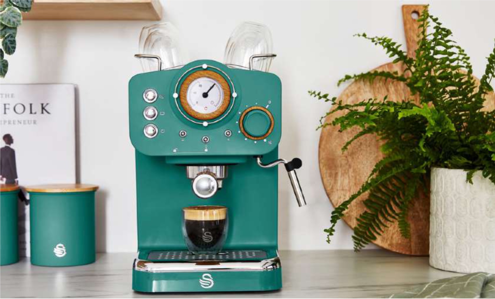 Swan Nordic Espresso Machine 15 Bar 1.2 L SK22110-1-2-L