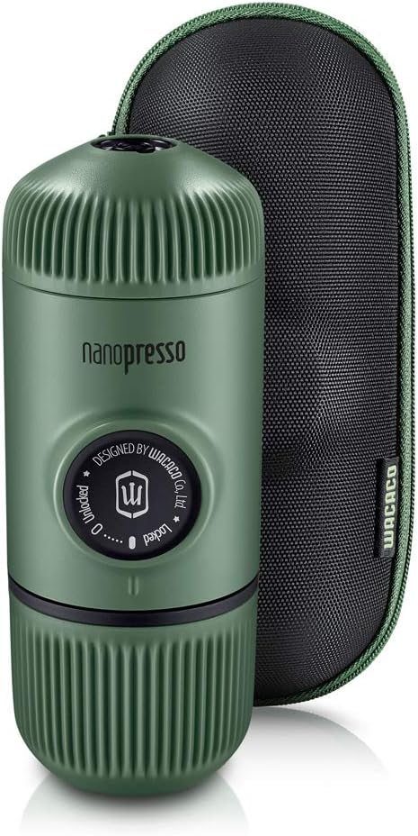 WACACO Nanopresso Yosun Yeşil Espresso Makinesi + Sert Taşıma Çantası