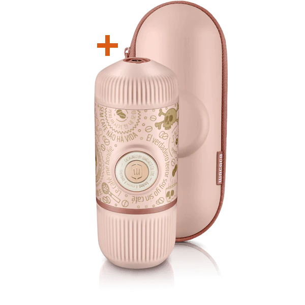 WACACO Nanopresso Dark Souls Pembe Espresso Makinesi + Taşıma Çantası