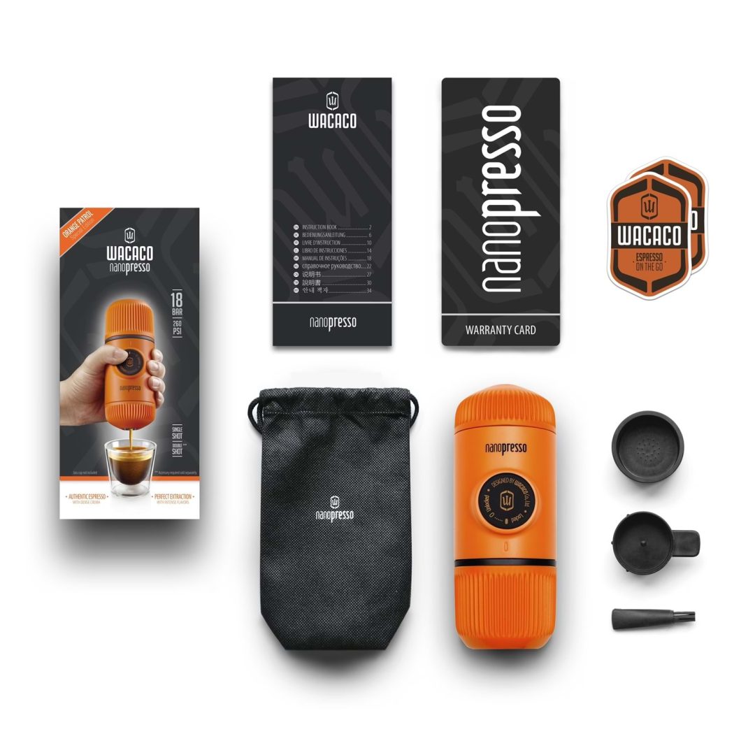 Wacaco Nanopresso Portatif Espresso Makinesi Turuncu Taşıma Çantalı