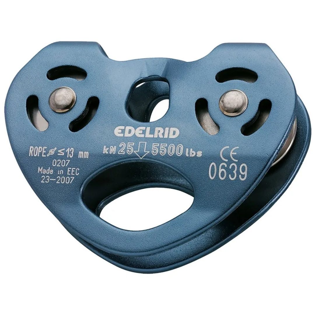 Edelrid Rail Çiftli Makara - Titanyum Gri