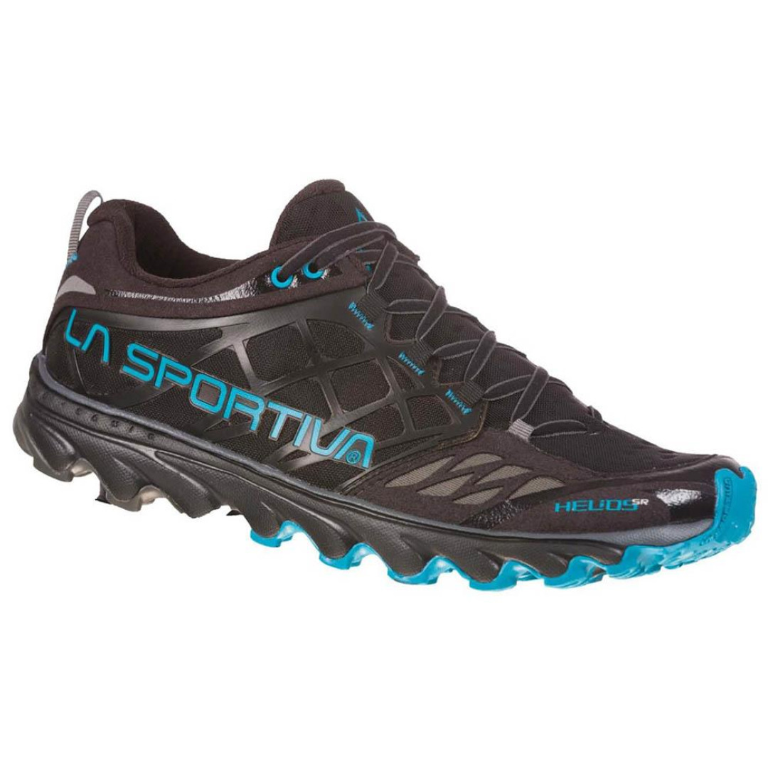 La Sportiva Helios SR — кроссовки для трейлраннинга, чёрные, Tropical Blue