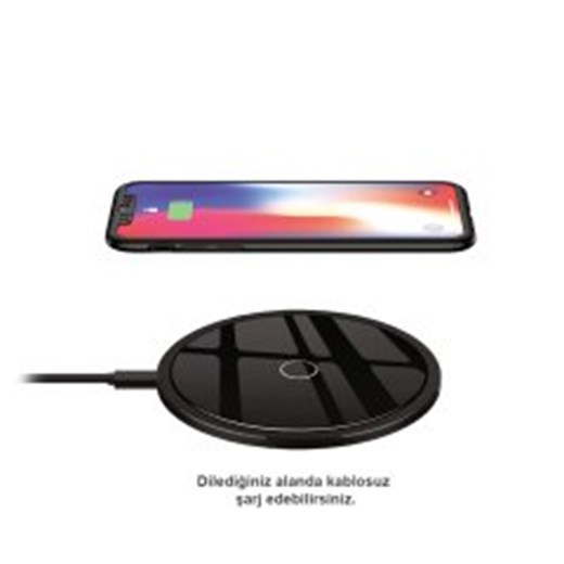 Kensa PW-602 Universal Kablosuz Şarj Cihazı Siyah