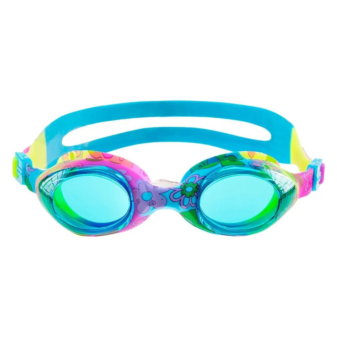 Aquawave Waterprint Jr очки для плавания — синие/лаймовые/розовые/прозрачные
