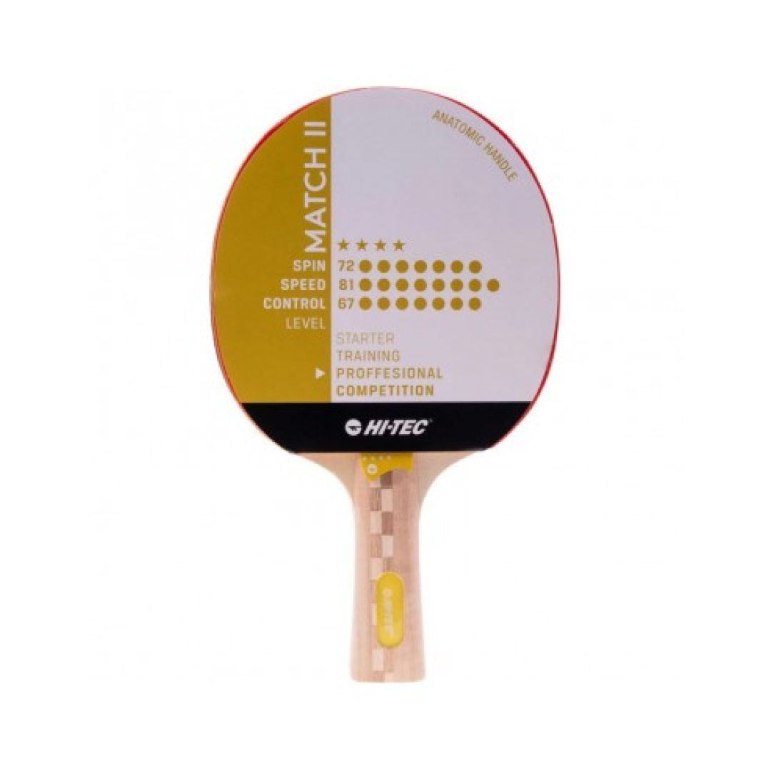 Hi-Tec Match II Masa Tenisi Raketi - Sarı/Siyah