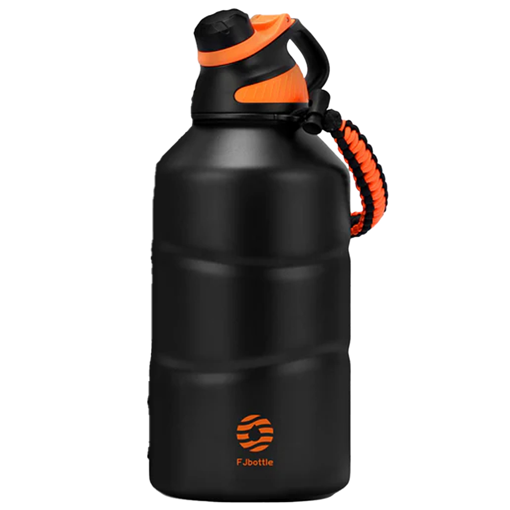 FEIJIAN Fjbottle Manyetik Kapaklı Spor Matara 1900ml Siyah